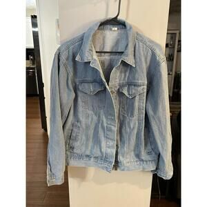 Men's Light Blue Denim Jacket Size Medium/Large (please read the description)